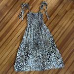 La Ligne 100% Silk Lou Shirred Smocked Midi Dress in Leopard Print Size L Tan Size L Photo 2