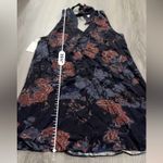 Wilfred Aritzia Ethere Navy Blue Floral Choker Sleeveless Mini Dress Size L Photo 9