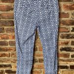 Laundry by Shelli Segal  Blue & White Slim Fit Cropped Pants Women's Size 6 Photo 6