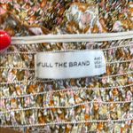 Faithfull the Brand  Es Saada Brown and Pink Floral Shirred Puff Sleeve Dress Photo 3