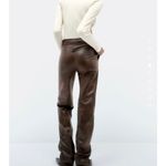 ZARA  faux leather high waisted pants with pockets Photo 3