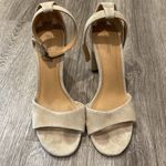 Anthropologie Soludos espadrille woven raffia heel one strap sandals beige tan neutral suede 8 Photo 1