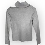 Calvin Klein Gray Cutout Turtleneck Sparkle Neckline Sweater Women’s XS NWT Photo 4