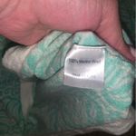 Garnet Hill Merino wool  soft green printed sweater M 198$designer classic spring Photo 5