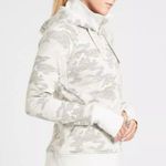 Athleta Triumph Grey Camo Print Full Zip Hoodie Sweatshirt Photo 1