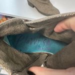 blowfish Tweed Cotton Faux Leather Ankle Boots Heel Brown Dark Academia 7.5 Photo 5