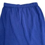 L.A.M.B. Adolfo Wool Blend Pencil Skirt M Navy Blue Elastic Waist Stretch Knit Photo 1