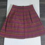 Annabelle Casual Skirt Knee length Purple Print Boho Tweed Size M Photo 1