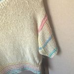 Evan Picone  Cream Sweater with Colorful Stripes medium Photo 1