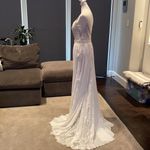 Bohemian Lace Wedding Dress Spaghetti Strap Size 4 NWT Photo 9