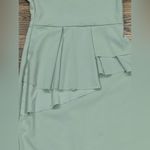 Boohoo OFF THE SHOULDER WAIST PEPLUM MIDI DRESS Mint Green Women’s Size 6 NWT Photo 9