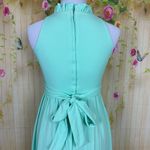 VINTAGE 70s Green Halter Style Dress Photo 5