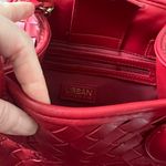 Urban Expression Urban Expressions Kristie Red Woven Satchel, vegan leather Photo 4
