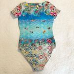 Johnny Was NEW  Wave Surf Neoprene Half Zip One Piece Wetsuit Fish Small S Photo 3