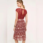 Tracy Reese Anthropologie Plenty by Red Lace Arcadia Midi Dress Size 6 Photo 3