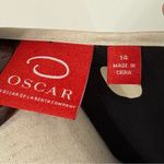 Oscar de la Renta Vintage  Black White 100% Silk Polka Dot Wrap Dress Sz 14 Photo 5