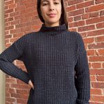 American Eagle Mock Neck Navy Blue Sweater Photo 1