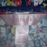 Cacique  22 24 Blue Flowered Lounge Shorty Shorts Photo 4