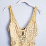 Becca Yellow One Piece Swimsuit with Plunging V-Neckline Photo 2