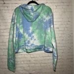 Coeur d Alene Clothing Company Tie Dye Hoodie Sweatshirt Blue Green 2XL Cropped Size XXL Photo 1