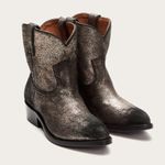 Frye Billy Western Short Boots Metallic Gold NEW Photo 1