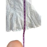 Alexis  for Target White Eyelet Sleevless Pleated Mini Dress Ruffle Summer Casual Photo 5