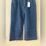 RISEN Jeans High Rise Wide Leg Button Fly Dark Wash Denim Size 2X 18 / 20 NWT Blue Photo 6