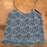 Mango gorgeous multicolored blue spaghetti straps vacation crop top, size XS Photo 2