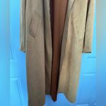 Solitaire • Faux Suede Long Jacket Coat • XL • Mustard Yellow Orange • Pockets Photo 9