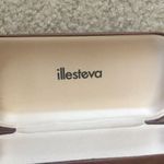 illesteva  brown tan hard leather sunglasses case holder Photo 4