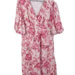 Chelsea28 NEW Forget Me Not Floral Print Puff Sleeve Midi Dress Women's Size XXL Photo 1