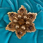 Vintage Gold Costume Rhinestone Brooch Photo 1