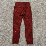 Lululemon  red logo pattern ankle leggings size 8 Photo 3