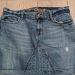 Old Navy  Jean Skirt 8 Denim Blue Faded Ripped Maxi Studded Vintage 2010s Photo 1