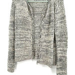Central Park West  Size XS Sweater Brown Cream‎ Open Front Fringe Chunky Knit Photo 0