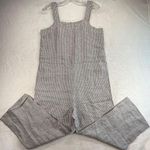 Everlane Linen Striped Jumpsuit Wide Leg Sleeveless Casual Size 10 NWOT- no belt Photo 0
