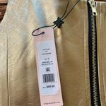 BCBGeneration NEW  Bronze Gold Square Neck Cropped Pleather Bralette Tank Top Photo 6