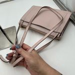 DKNY ‎ Blush Pink Leather Studded Crossbody Bag Photo 9