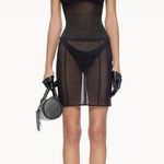 NWOT FANCI CLUB black micro mini sheer skirt XS $140 New Photo 0