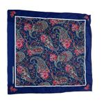 New Traditional Paisley Pattern Bandana Pocket Square Cover Up Blue Photo 2