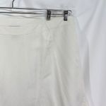 Catherines  Plus Size 26W 28W Midi Skirt 3X White Linen A-Line Flared Elastic 641 Photo 5