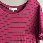 fitz + eddi Red/Maroon & Black Striped T-shirt Dress Photo 1