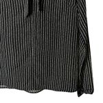 Hem & Thread  Black‎ White Striped Blouse Bow Neckline NWT Medium L4597 Photo 3
