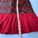 Moulinette Soeurs Anthropologie Red Black Bubble Mini Skirt Sz 0 Photo 5