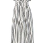 American Eagle | Linen Blend Striped Jumpsuit Boho Casual Comfy Size Small Photo 2