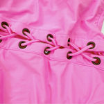 NWT Salt + Cove Laced Grommet One Piece Swimsuit Neon Pink Size M Size M Photo 4