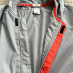 Old Navy Gray Orange windbreaker with hoodie and pockets size XSmall Photo 6