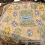 Vintage 100% silk scarf from the Specialty house tan gold brown Japan regency Photo 0