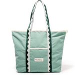 business & pleasure co. Beach Bag in Rivie Green Womens Beach Tote Shopper Photo 0