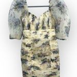 ASOS  Design Puff Sleeve Floral Mini Dress  Size 2 Photo 0